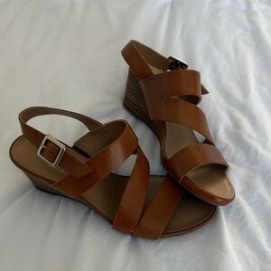 Franco Sarto Tan Wedge Sandals